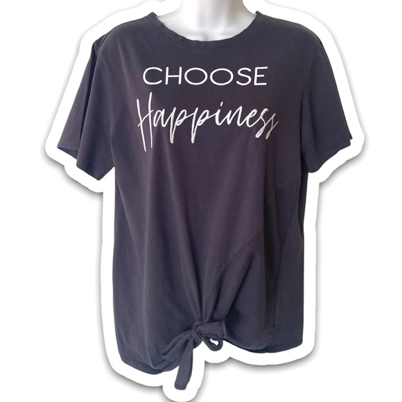 Sweet Soul clothing Tops - Sweet Soul clothing Choose hapiness gray tee Size M